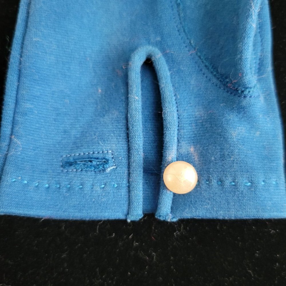 Vintage Teal Gloves from the 50's-Size Small - Picture 3 of 4